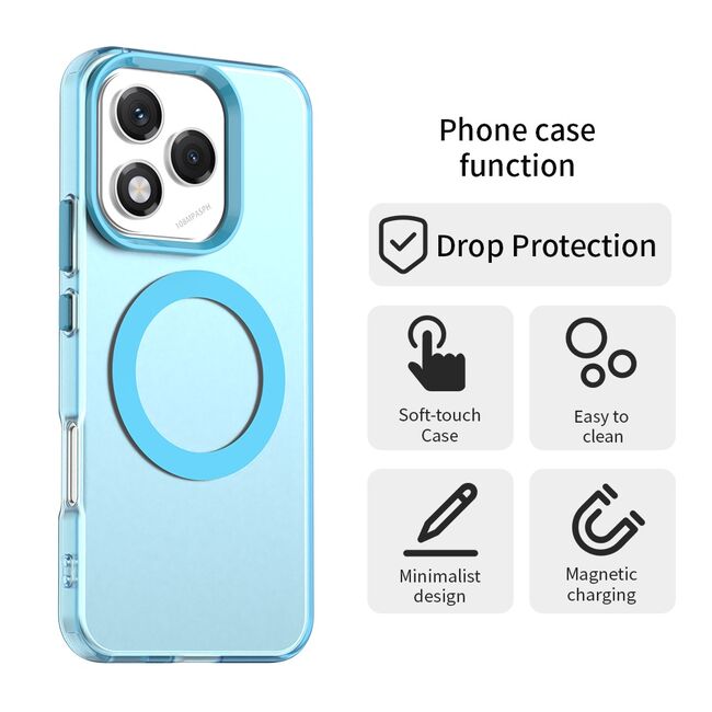 Husa premium pentru  Honor 400 Lite VivaShell Fusion compatibila MagSafe, Anti-Shock - Protectie Avansata Display & Camera - Design Slim și Elegant - Albastru