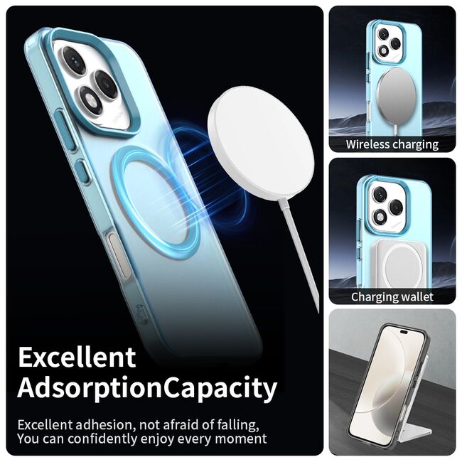 Husa premium pentru  Honor 400 Lite VivaShell Fusion compatibila MagSafe, Anti-Shock - Protectie Avansata Display & Camera - Design Slim și Elegant - Albastru
