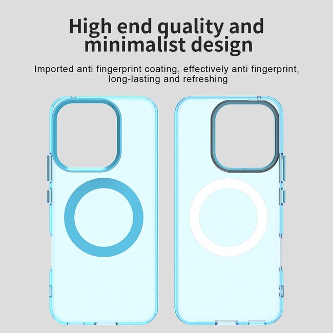 Husa premium pentru  Honor 400 Lite VivaShell Fusion compatibila MagSafe, Anti-Shock - Protectie Avansata Display & Camera - Design Slim și Elegant - Albastru