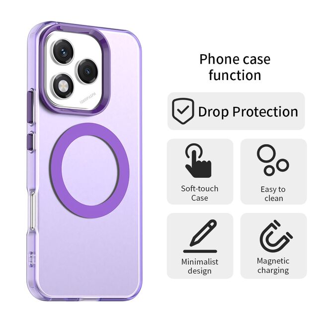 Husa premium pentru  Honor 400 Lite VivaShell Fusion compatibila MagSafe, Anti-Shock - Protectie Avansata Display & Camera - Design Slim și Elegant - Mov