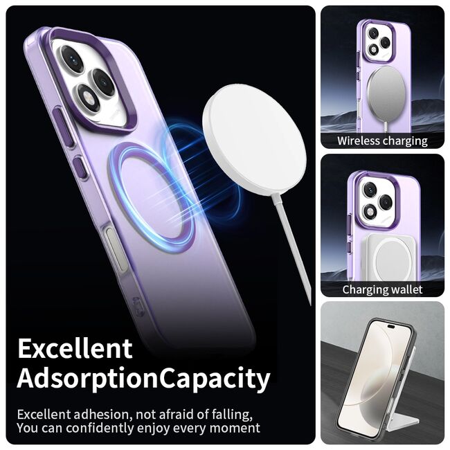Husa premium pentru  Honor 400 Lite VivaShell Fusion compatibila MagSafe, Anti-Shock - Protectie Avansata Display & Camera - Design Slim și Elegant - Mov