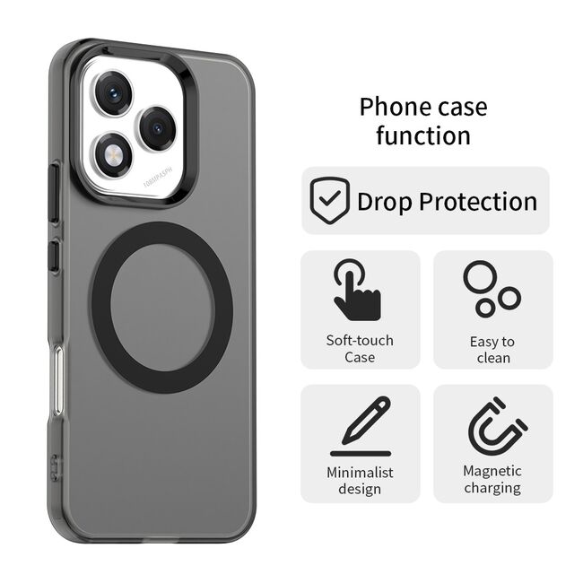 Husa premium pentru  Honor 400 Lite VivaShell Fusion compatibila MagSafe, Anti-Shock - Protectie Avansata Display & Camera - Design Slim și Elegant - Negru