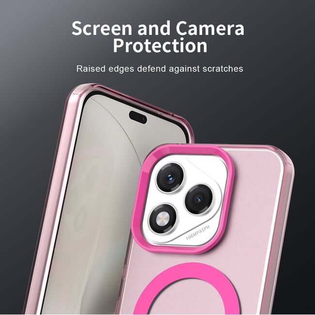Husa premium pentru  Honor 400 Lite VivaShell Fusion compatibila MagSafe, Anti-Shock - Protectie Avansata Display & Camera - Design Slim și Elegant - Roz