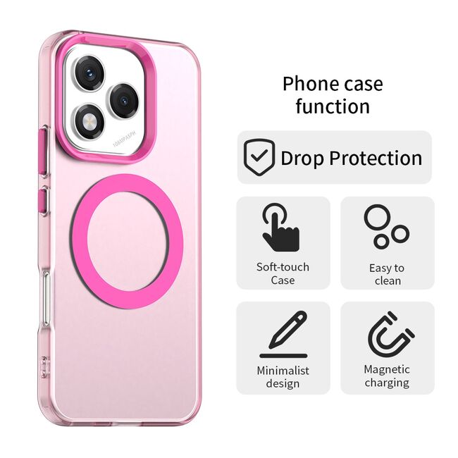 Husa premium pentru  Honor 400 Lite VivaShell Fusion compatibila MagSafe, Anti-Shock - Protectie Avansata Display & Camera - Design Slim și Elegant - Roz