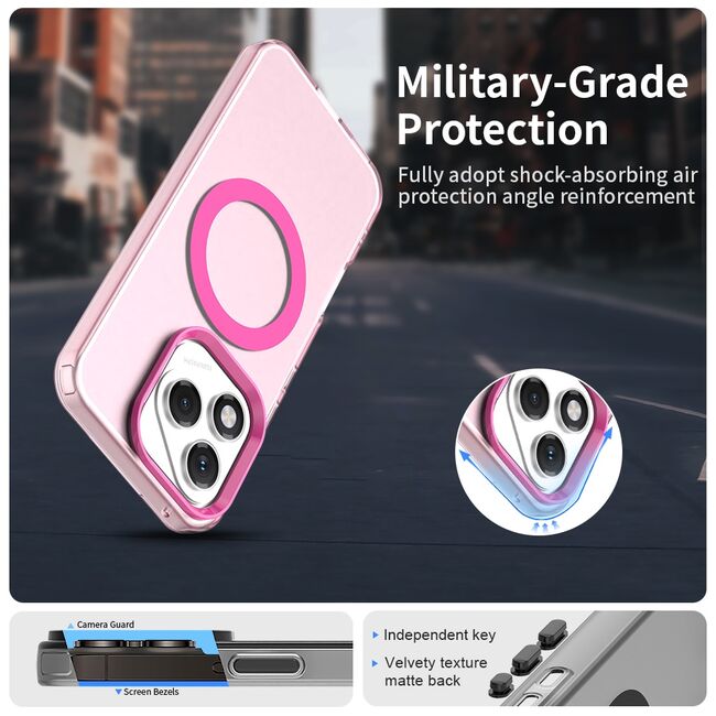 Husa premium pentru  Honor 400 Lite VivaShell Fusion compatibila MagSafe, Anti-Shock - Protectie Avansata Display & Camera - Design Slim și Elegant - Roz