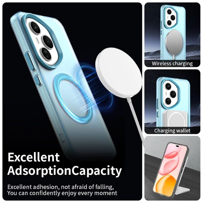 Husa premium pentru  Honor 400 Pro VivaShell Fusion compatibila MagSafe, Anti-Shock - Protectie Avansata Display & Camera - Design Slim și Elegant - Albastru