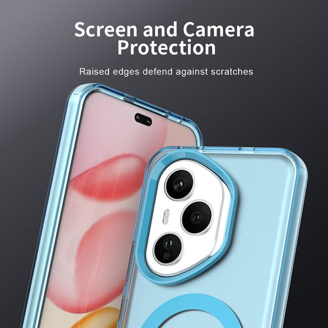 Husa premium pentru  Honor 400 Pro VivaShell Fusion compatibila MagSafe, Anti-Shock - Protectie Avansata Display & Camera - Design Slim și Elegant - Albastru