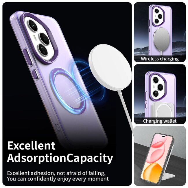 Husa premium pentru  Honor 400 Pro VivaShell Fusion compatibila MagSafe, Anti-Shock - Protectie Avansata Display & Camera - Design Slim și Elegant - Mov