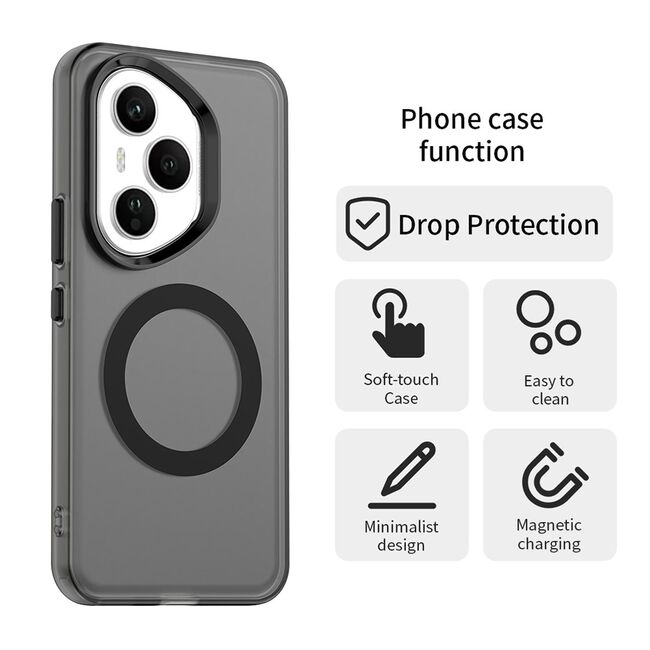 Husa premium pentru  Honor 400 Pro VivaShell Fusion compatibila MagSafe, Anti-Shock - Protectie Avansata Display & Camera - Design Slim și Elegant - Negru