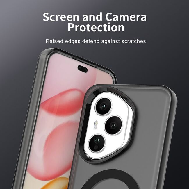 Husa premium pentru  Honor 400 Pro VivaShell Fusion compatibila MagSafe, Anti-Shock - Protectie Avansata Display & Camera - Design Slim și Elegant - Negru
