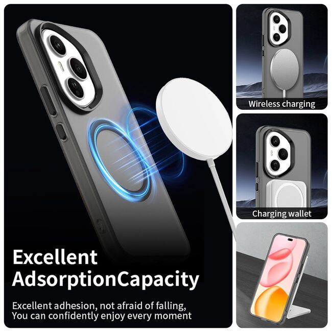 Husa premium pentru  Honor 400 Pro VivaShell Fusion compatibila MagSafe, Anti-Shock - Protectie Avansata Display & Camera - Design Slim și Elegant - Negru