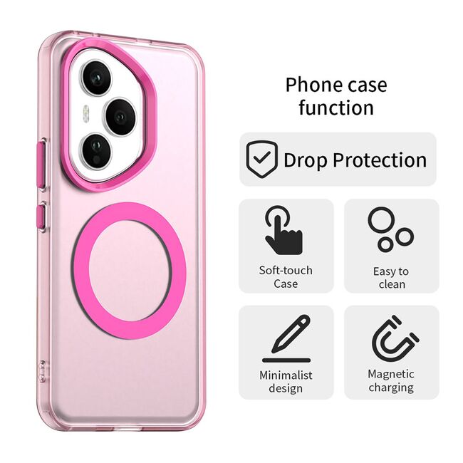 Husa premium pentru  Honor 400 Pro VivaShell Fusion compatibila MagSafe, Anti-Shock - Protectie Avansata Display & Camera - Design Slim și Elegant - Roz