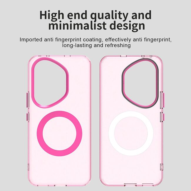 Husa premium pentru  Honor 400 Pro VivaShell Fusion compatibila MagSafe, Anti-Shock - Protectie Avansata Display & Camera - Design Slim și Elegant - Roz