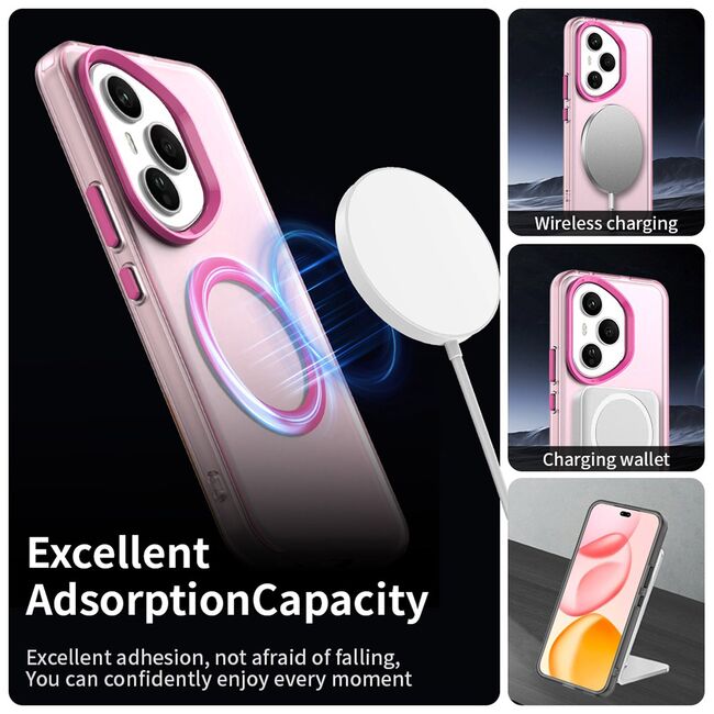 Husa premium pentru  Honor 400 Pro VivaShell Fusion compatibila MagSafe, Anti-Shock - Protectie Avansata Display & Camera - Design Slim și Elegant - Roz