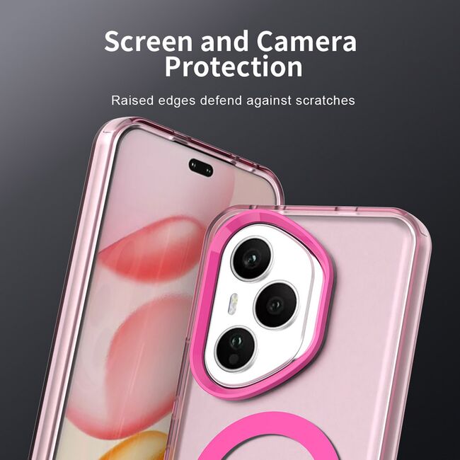 Husa premium pentru  Honor 400 Pro VivaShell Fusion compatibila MagSafe, Anti-Shock - Protectie Avansata Display & Camera - Design Slim și Elegant - Roz