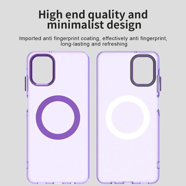 Husa premium pentru  Samsung Galaxy A06 VivaShell Fusion compatibila MagSafe, Anti-Shock - Protectie Avansata Display & Camera - Design Slim și Elegant - Mov