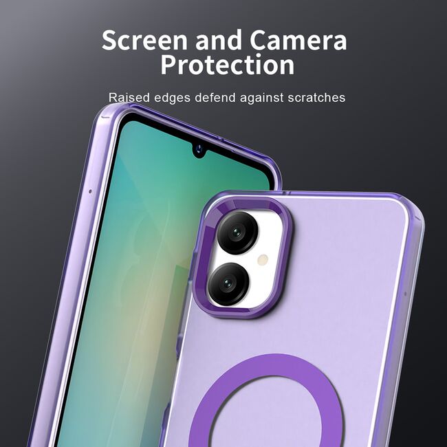 Husa premium pentru  Samsung Galaxy A06 VivaShell Fusion compatibila MagSafe, Anti-Shock - Protectie Avansata Display & Camera - Design Slim și Elegant - Mov