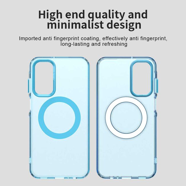 Husa premium pentru  Samsung Galaxy A15 VivaShell Fusion compatibila MagSafe, Anti-Shock - Protectie Avansata Display & Camera - Design Slim și Elegant - Albastru