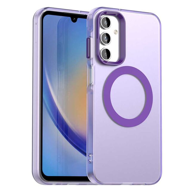 Husa premium pentru  Samsung Galaxy A15 VivaShell Fusion compatibila MagSafe, Anti-Shock - Protectie Avansata Display & Camera - Design Slim și Elegant - Mov