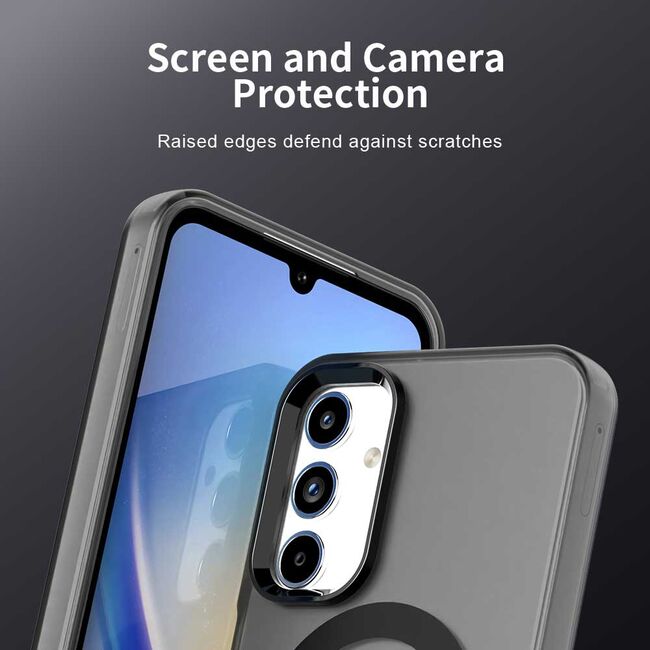 Husa premium pentru  Samsung Galaxy A15 VivaShell Fusion compatibila MagSafe, Anti-Shock - Protectie Avansata Display & Camera - Design Slim și Elegant - Negru