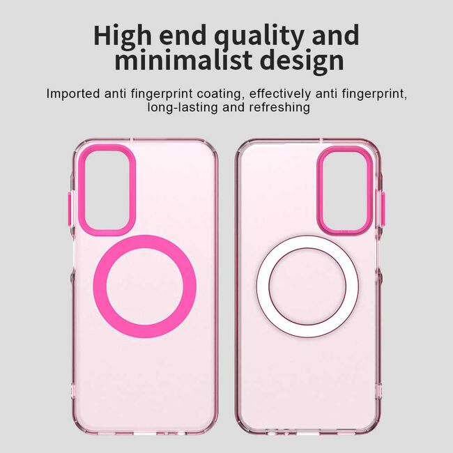 Husa premium pentru  Samsung Galaxy A15 VivaShell Fusion compatibila MagSafe, Anti-Shock - Protectie Avansata Display & Camera - Design Slim și Elegant - Roz