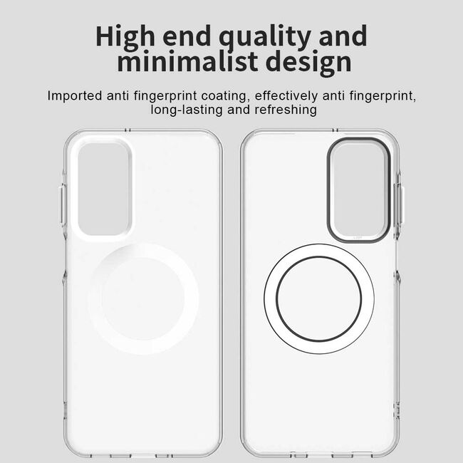 Husa premium pentru  Samsung Galaxy A16 VivaShell Fusion compatibila MagSafe, Anti-Shock - Protectie Avansata Display & Camera - Design Slim și Elegant - Alb