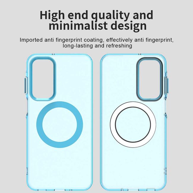 Husa premium pentru  Samsung Galaxy A16 VivaShell Fusion compatibila MagSafe, Anti-Shock - Protectie Avansata Display & Camera - Design Slim și Elegant - Albastru
