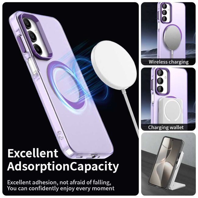 Husa premium pentru  Samsung Galaxy A16 VivaShell Fusion compatibila MagSafe, Anti-Shock - Protectie Avansata Display & Camera - Design Slim și Elegant - Mov
