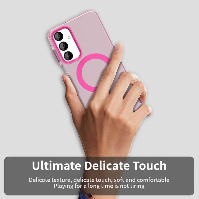 Husa premium pentru  Samsung Galaxy A16 VivaShell Fusion compatibila MagSafe, Anti-Shock - Protectie Avansata Display & Camera - Design Slim și Elegant - Roz