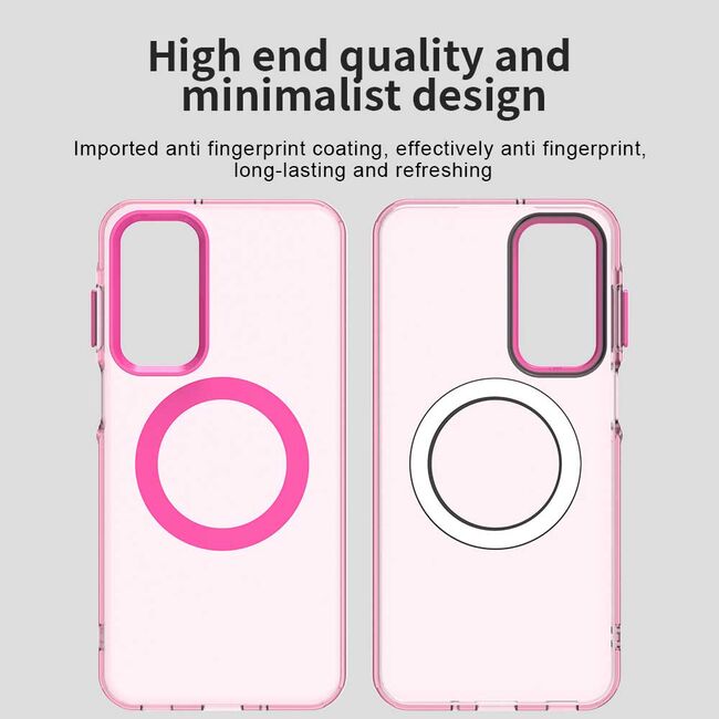 Husa premium pentru  Samsung Galaxy A16 VivaShell Fusion compatibila MagSafe, Anti-Shock - Protectie Avansata Display & Camera - Design Slim și Elegant - Roz