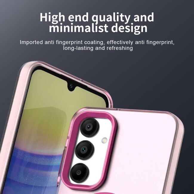Husa premium pentru  Samsung Galaxy A16 VivaShell Fusion compatibila MagSafe, Anti-Shock - Protectie Avansata Display & Camera - Design Slim și Elegant - Roz