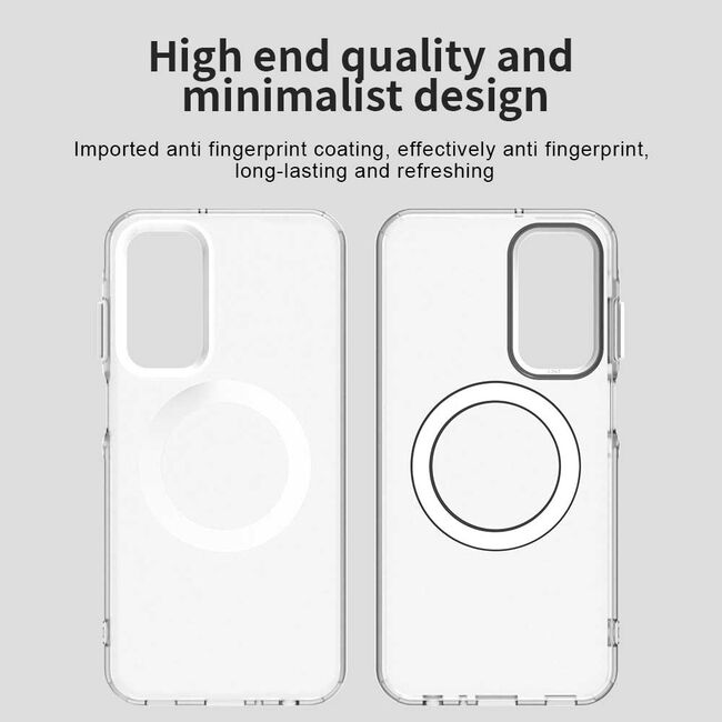 Husa premium pentru  Samsung Galaxy A25 VivaShell Fusion compatibila MagSafe, Anti-Shock - Protectie Avansata Display & Camera - Design Slim și Elegant - Alb