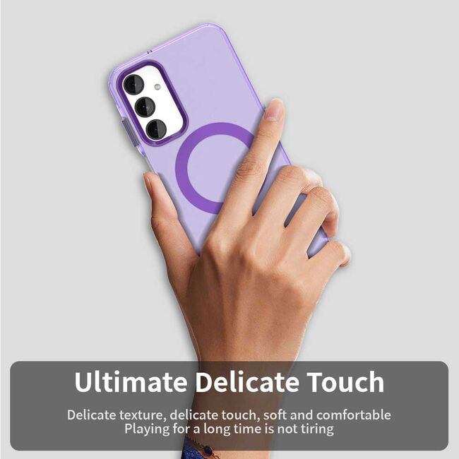 Husa premium pentru  Samsung Galaxy A25 VivaShell Fusion compatibila MagSafe, Anti-Shock - Protectie Avansata Display & Camera - Design Slim și Elegant - Mov