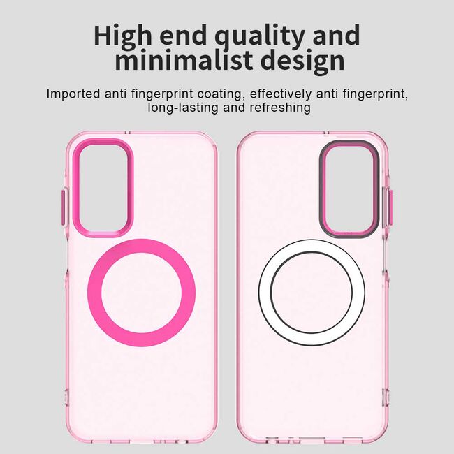 Husa premium pentru  Samsung Galaxy A25 VivaShell Fusion compatibila MagSafe, Anti-Shock - Protectie Avansata Display & Camera - Design Slim și Elegant - Roz