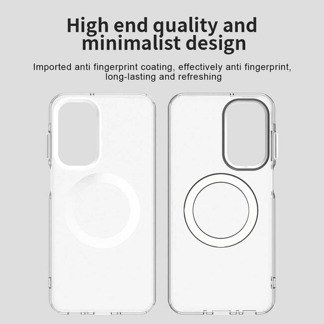 Husa premium pentru  Samsung Galaxy A26 VivaShell Fusion compatibila MagSafe, Anti-Shock - Protectie Avansata Display & Camera - Design Slim și Elegant - Alb