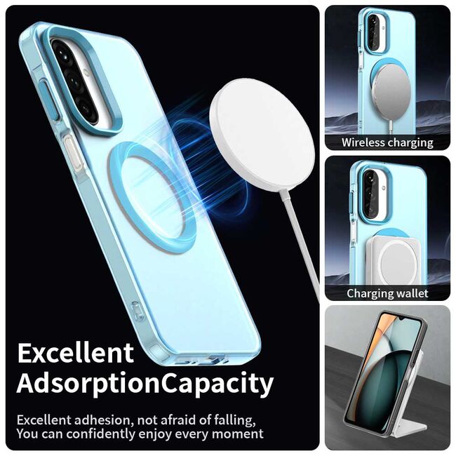 Husa premium pentru  Samsung Galaxy A26 VivaShell Fusion compatibila MagSafe, Anti-Shock - Protectie Avansata Display & Camera - Design Slim și Elegant - Albastru