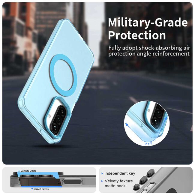 Husa premium pentru  Samsung Galaxy A26 VivaShell Fusion compatibila MagSafe, Anti-Shock - Protectie Avansata Display & Camera - Design Slim și Elegant - Albastru