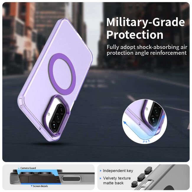Husa premium pentru  Samsung Galaxy A26 VivaShell Fusion compatibila MagSafe, Anti-Shock - Protectie Avansata Display & Camera - Design Slim și Elegant - Mov