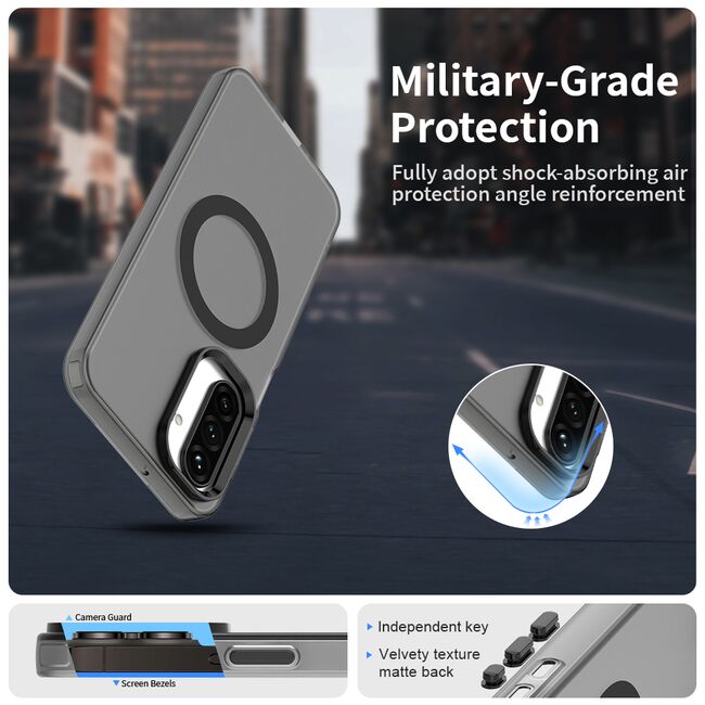 Husa premium pentru  Samsung Galaxy A26 VivaShell Fusion compatibila MagSafe, Anti-Shock - Protectie Avansata Display & Camera - Design Slim și Elegant - Negru