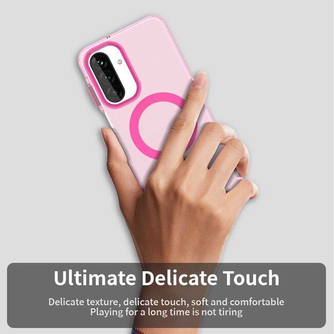 Husa premium pentru  Samsung Galaxy A26 VivaShell Fusion compatibila MagSafe, Anti-Shock - Protectie Avansata Display & Camera - Design Slim și Elegant - Roz