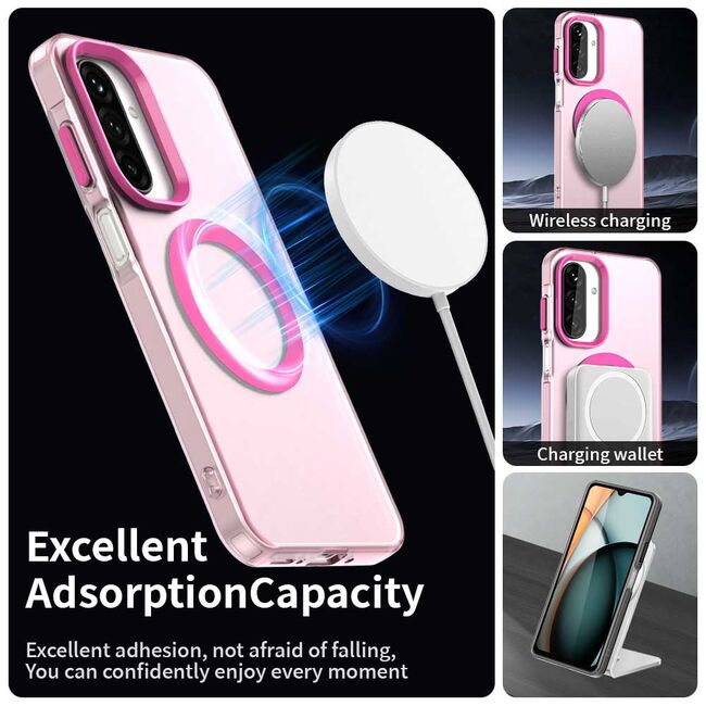 Husa premium pentru  Samsung Galaxy A26 VivaShell Fusion compatibila MagSafe, Anti-Shock - Protectie Avansata Display & Camera - Design Slim și Elegant - Roz