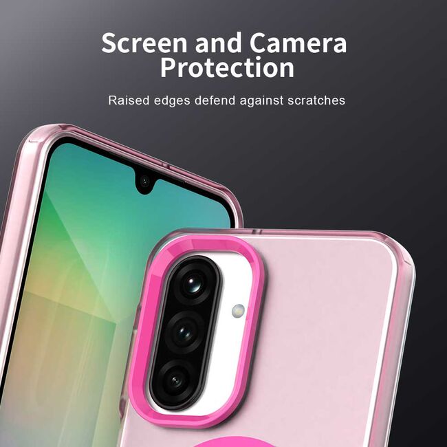 Husa premium pentru  Samsung Galaxy A26 VivaShell Fusion compatibila MagSafe, Anti-Shock - Protectie Avansata Display & Camera - Design Slim și Elegant - Roz