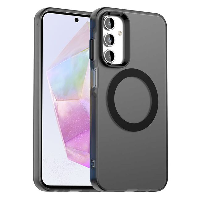 Husa premium pentru  Samsung Galaxy A35 VivaShell Fusion compatibila MagSafe, Anti-Shock - Protectie Avansata Display & Camera - Design Slim și Elegant - Negru
