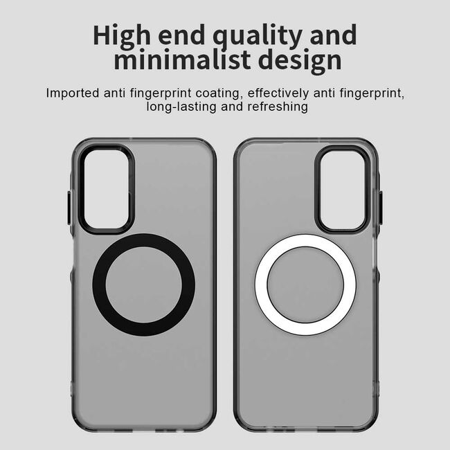 Husa premium pentru  Samsung Galaxy A55 VivaShell Fusion compatibila MagSafe, Anti-Shock - Protectie Avansata Display & Camera - Design Slim și Elegant - Negru