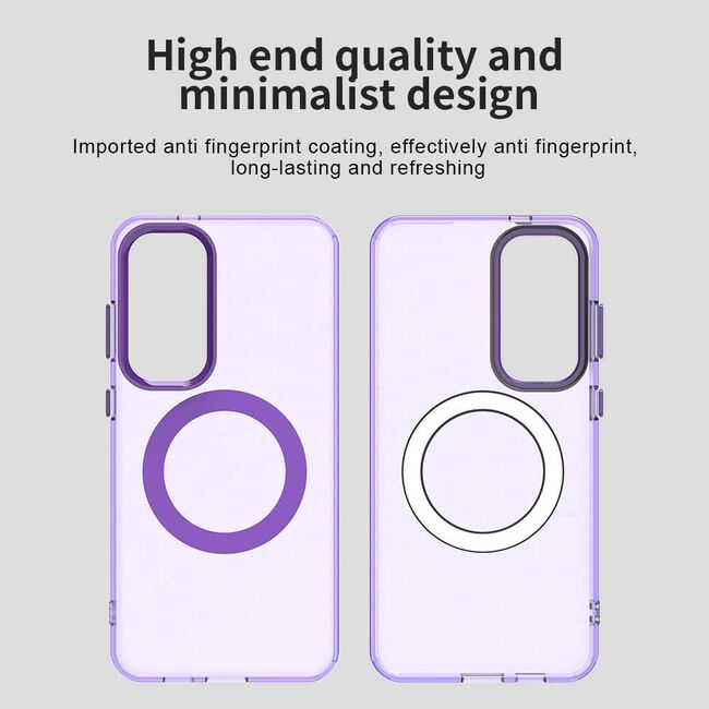 Husa premium pentru  Samsung Galaxy S23 FE VivaShell Fusion compatibila MagSafe, Anti-Shock - Protectie Avansata Display & Camera - Design Slim și Elegant - Mov