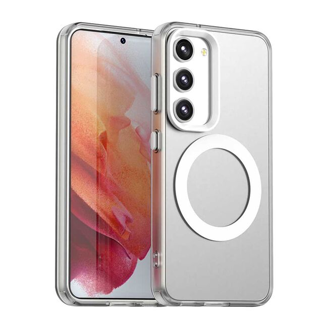 Husa premium pentru  Samsung Galaxy S23 Plus  VivaShell Fusion compatibila MagSafe, Anti-Shock - Protectie Avansata Display & Camera - Design Slim și Elegant - Alb