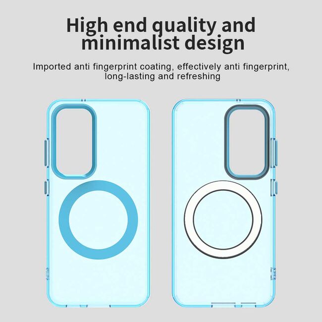Husa premium pentru  Samsung Galaxy S23 Plus  VivaShell Fusion compatibila MagSafe, Anti-Shock - Protectie Avansata Display & Camera - Design Slim și Elegant - Albastru