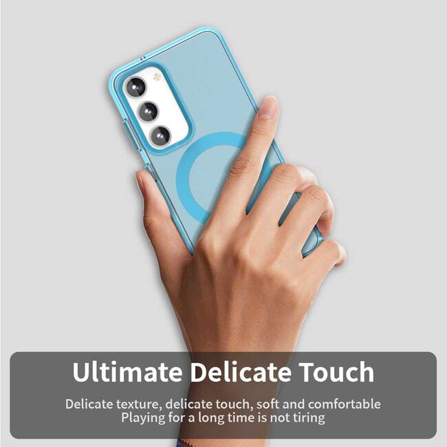 Husa premium pentru  Samsung Galaxy S23 Plus  VivaShell Fusion compatibila MagSafe, Anti-Shock - Protectie Avansata Display & Camera - Design Slim și Elegant - Albastru