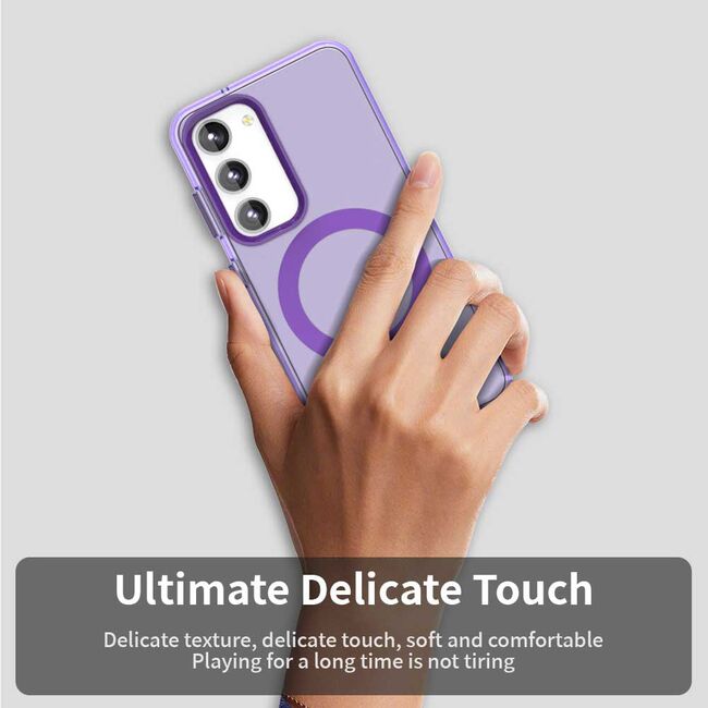 Husa premium pentru  Samsung Galaxy S23 Plus  VivaShell Fusion compatibila MagSafe, Anti-Shock - Protectie Avansata Display & Camera - Design Slim și Elegant - Mov