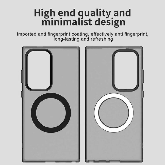 Husa premium pentru  Samsung Galaxy S23 Ultra 5G VivaShell Fusion compatibila MagSafe, Anti-Shock - Protectie Avansata Display & Camera - Design Slim și Elegant - Negru